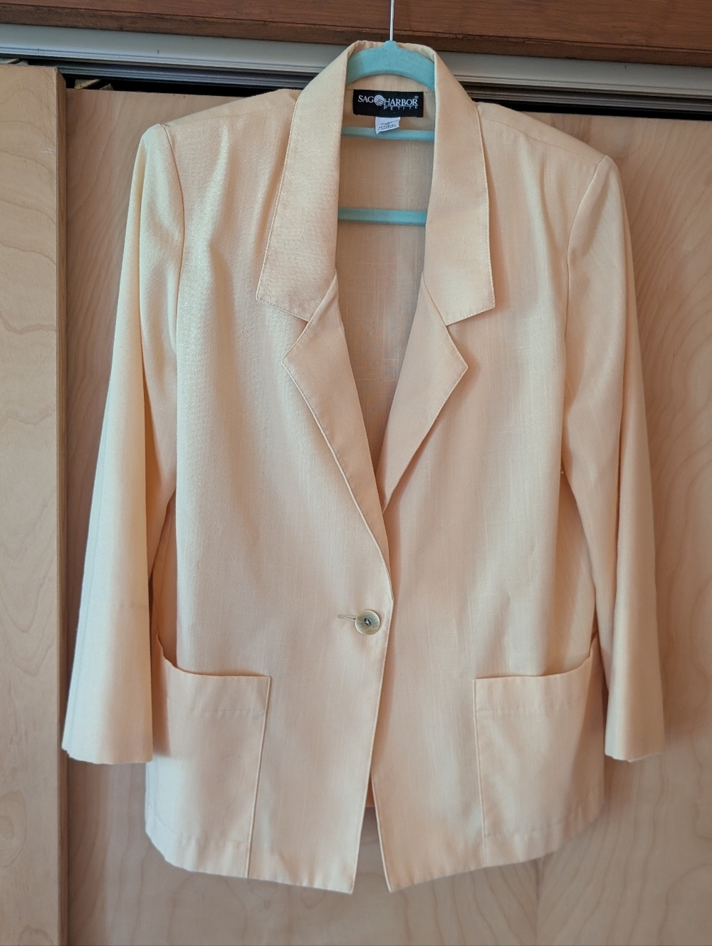 Sag Harbor Butter Yellow Single-Button Blazer